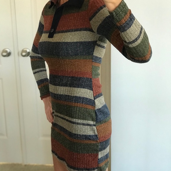 Striped Long Sleeve Tunic Dress - Picture 6 of 8